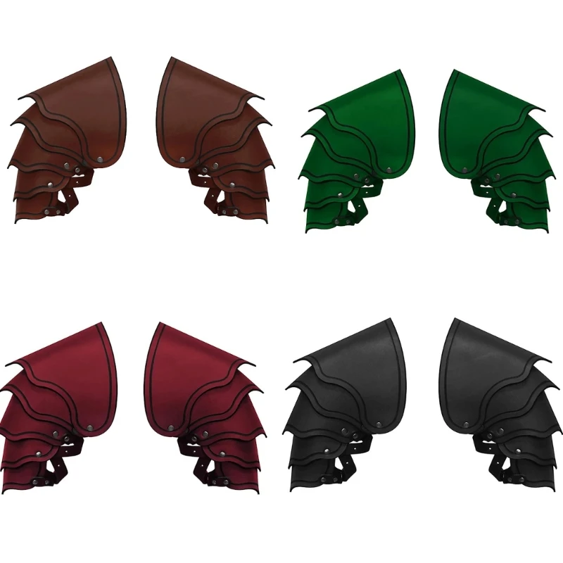 

Men Steampunk Shoulder Faux Leathers Cosplay Dragonscale Adjustable