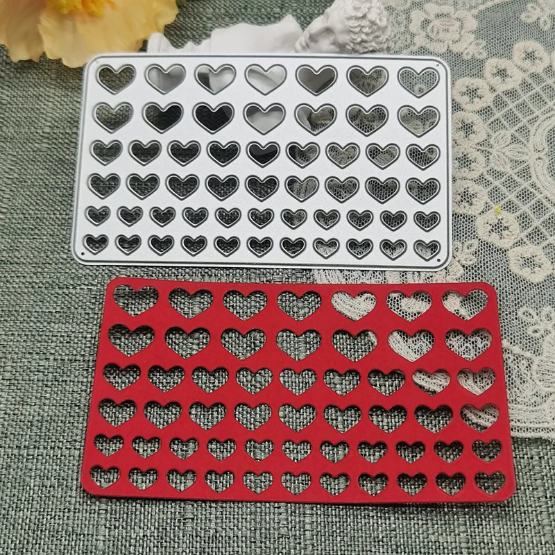 Heart Shaped Backgroun Metal Cutting Dies Embossing Handicrafts Mold