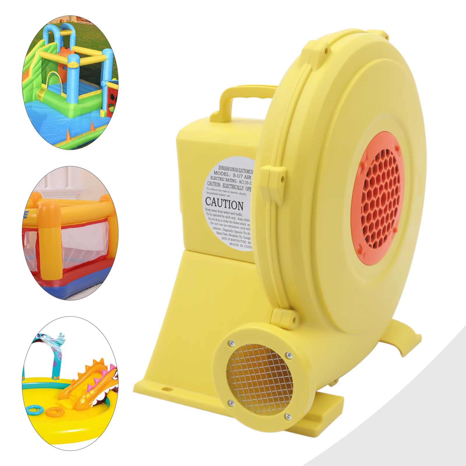 

750W Air Blower Pump Fan Commercial Inflatable Bouncer Blower 1HP for Inflatable Water Bounce House Jumper Bouncy Castle