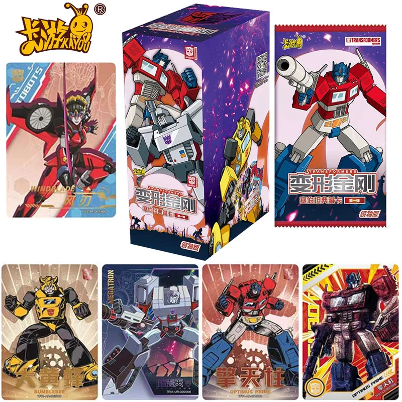 2023 Più Nuovi Trasformatori Anime Kawou Original Card Autobots Convoy Megatron Bumblebee Toy Regalo Di Compleanno Album Raro 90 Pezzi