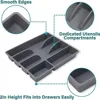 Storage Rack Organizer Box Utensil Organizer Cutlery Organizer Tray Plastic Flatware Organizers 4
