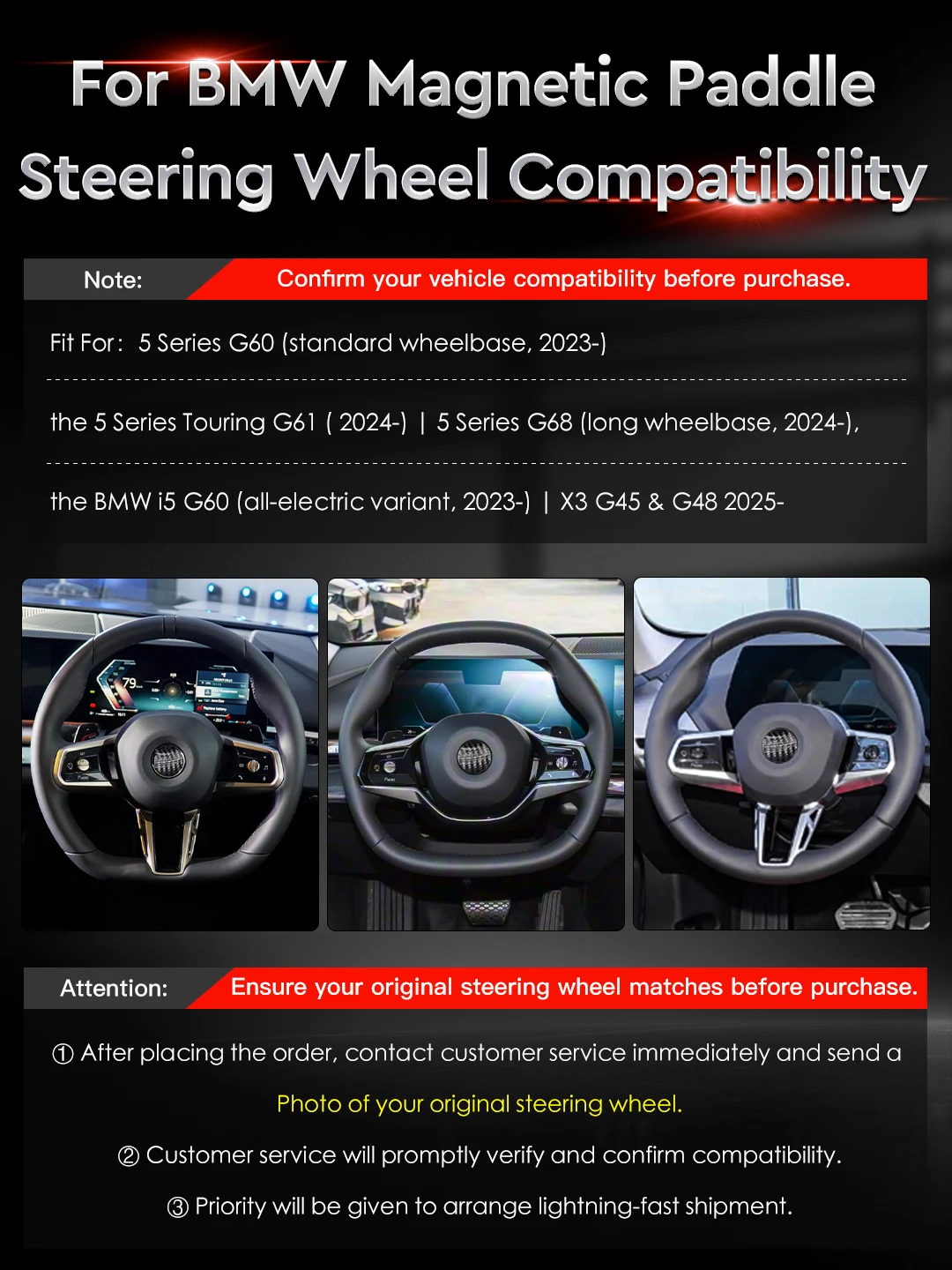 BMW G60 스탠다드 휠베이스 2023- 투어링 G61 2024- G68 롱 휠베이스 2024- G45 G48 용 TDD 카본 파이버 마그네틱 패들 시프터