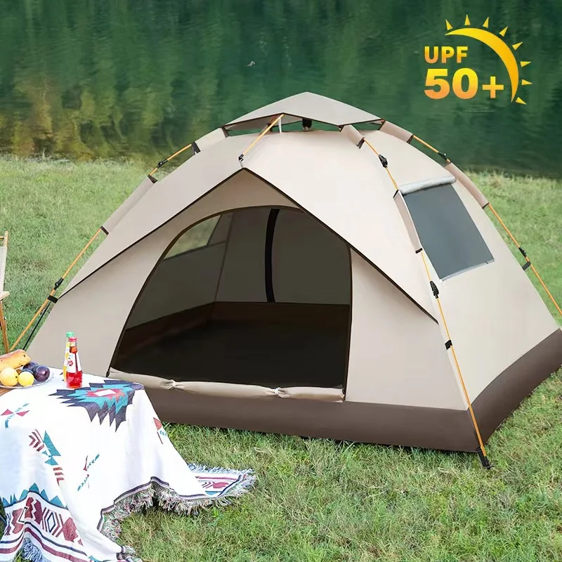 3-4 People Outdoor Folding Tent Quick Pop-up Portable Camping Waterproof tent Suitable For Hiking Travel Tent
