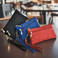 Korean Fashion Women's Long Wallet Classic Wallet With Wristband Large Capacity Mobile Phone Bag Ladies Purse Clutch Bag - Image 3