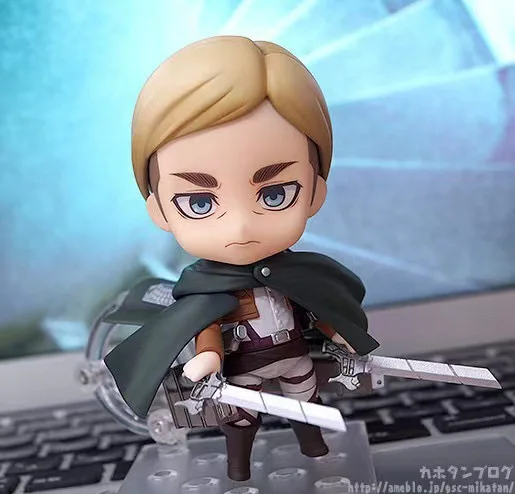 

10cm Attack on Titan Erwin Smith 775# 775 Anime Figurine Action Figure Toys Doll Collection Christmas Gift With Box