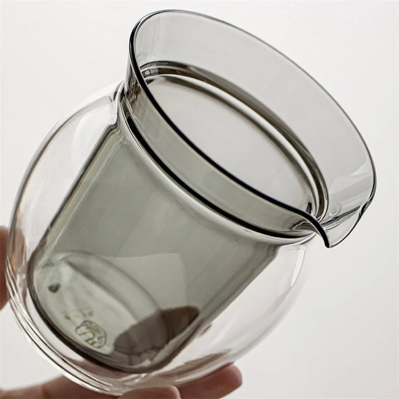 180ML Anti Scalding Double Wall High Borosilicate Glass Gaiwan Heat-resistant Kungfu Tea Set Brewing Green Tea Hand Holding Pot