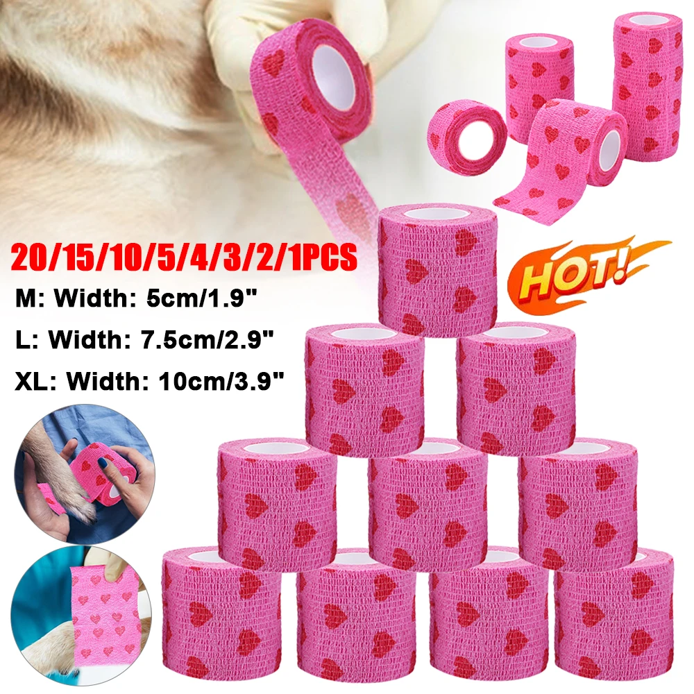 Printed Self Elastic Adhesive Athletic Tape Wraps 2.5cm/5cm/7.5cm Sports Colorful Bandage for Tattooing Finger Joint Knee Pet