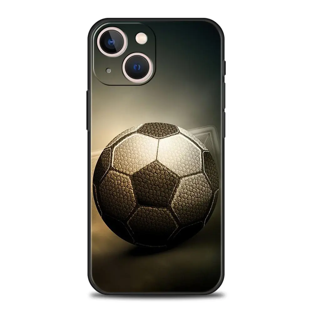 Premium Football Sport-Themed Soft Black Phone Case Cover
