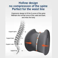 Waist Cushion Seat Covers Car Interior Accessories Headrest Driver Pillow Vehicle Backrest Back Support Neck Memory Foam Seat 5