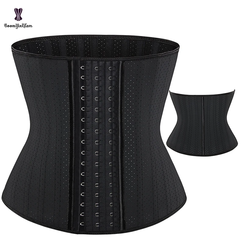 Latex Waist Trainer Body Shaper Корсет 25 Spiral Steel Boned Slimming  Cincher 3 Hooks And Eyes Corset Underwear Corselet 9053 - Shapers -  AliExpress