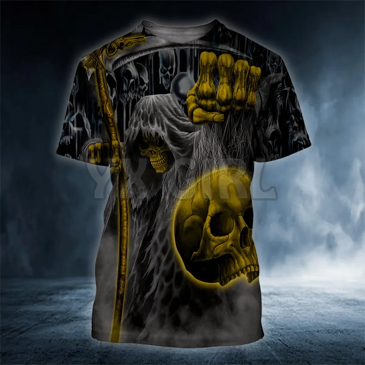 

2024 Summer Crazy Killer Grim Reaper Skull 3D All Over Printed T Shirts Tee Tops shirts Unisex Tshirt halloween gift