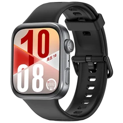 Premium Silicone Sport Watchband for Huawei Watch FIT - Official 1:1 Strap Replacement Accessory (2 Drak black)