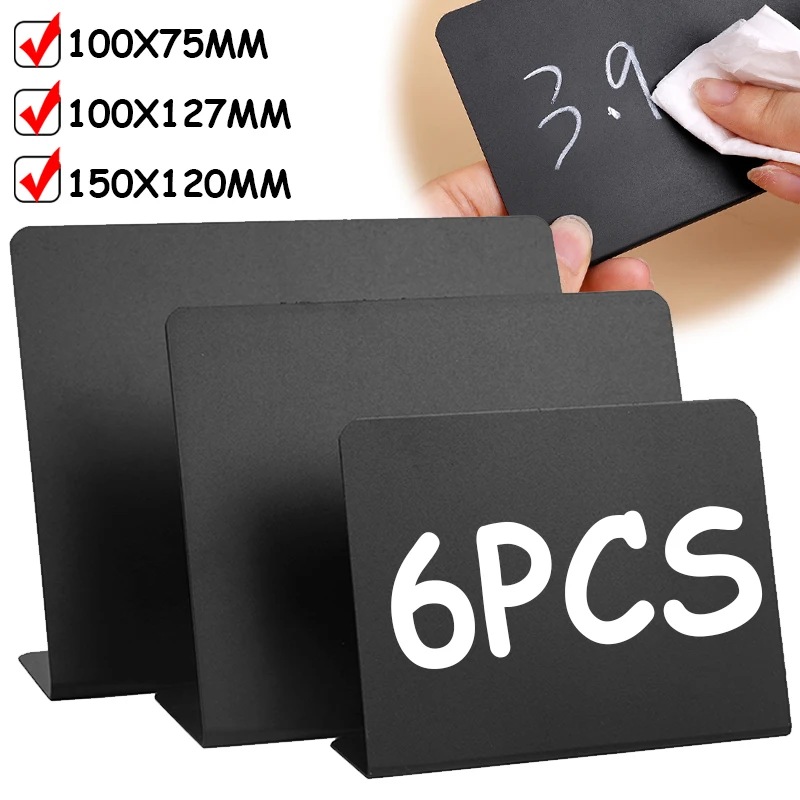 Portable Desktop L-shaped PVC Price Sign Table Card Place Cards Mini Message Boards Chalkboard Handheld Menu Blackboard wooden blackboard,wooden chalkboard