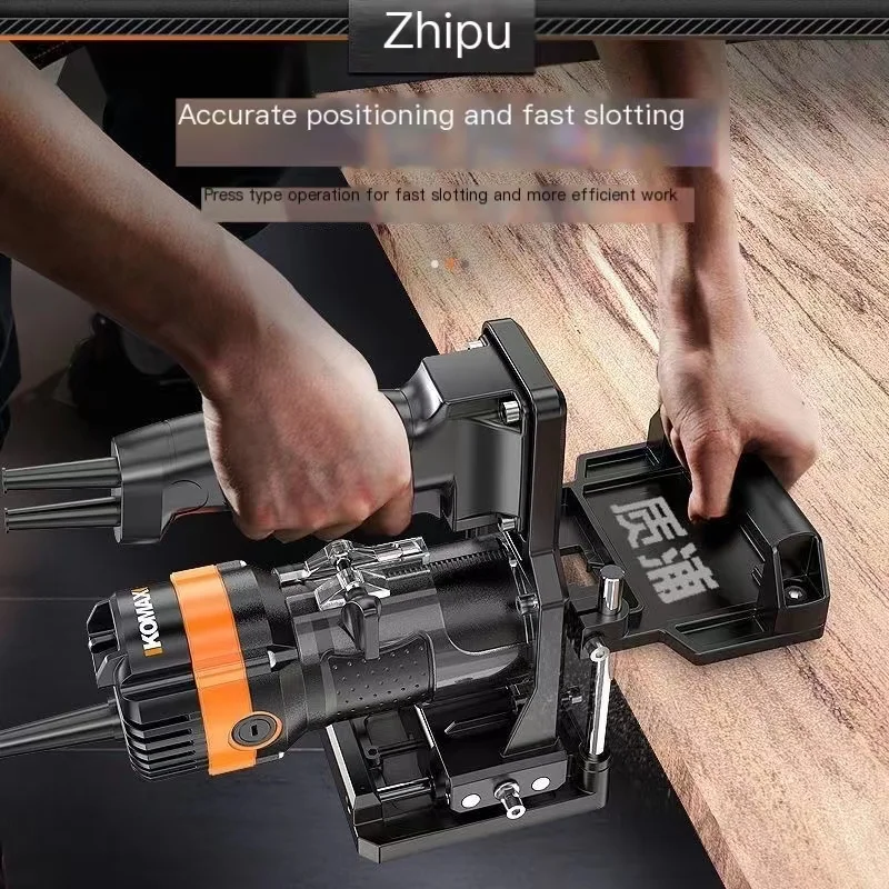 

2023 Mortising Jig For Trimming Machine 2 in 1 Slotting Bracket Invisible Fasteners Punch Locator Linear Track DIY Woodworking
