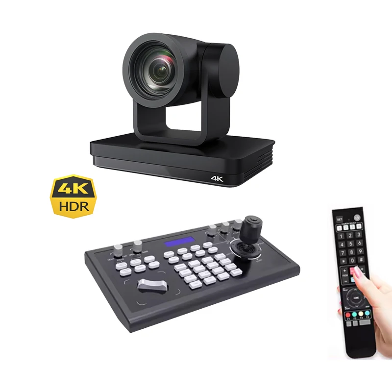 Tele-medicine Live Streaming Education 4K 12x Optical Zoom Controller Joystick IP SDI Video Conference Camera