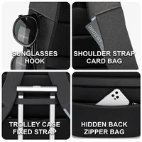 Sac à dos pour ordinateur portable 17,3 pouces pour homme, sac à dos de voyage, d'université, sac à bandoulière étanche pour ordinateur portable avec port de chargement USB 5