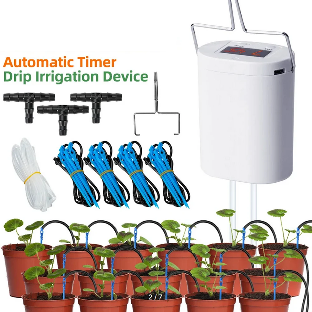 Home Sprinkler Drip Irrigation Device 2/8/16 Heads Pump Timer System Kit Automatic Timer Waterers Drip Irrigation Garden Tool