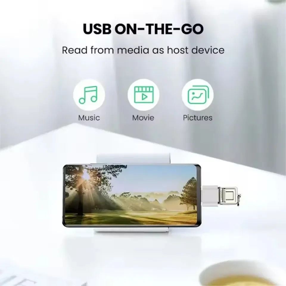 미니 타입 C to USB 어댑터 3.0 USB-C 남성 OTG A 여성 데이터 커넥터 (맥북 프로, 아이패드 미니 6/프로, 맥북 에어 타입 C 기기용)