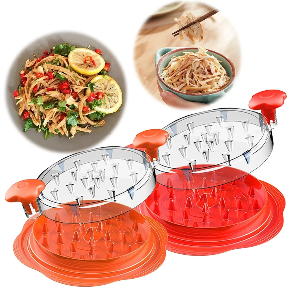 Chicken Shredder Tool Non-Slip Chicken Breast Shredder BPA Free Meat Breast Grinder Machine  Shredding Chicken Pulled Beef 2