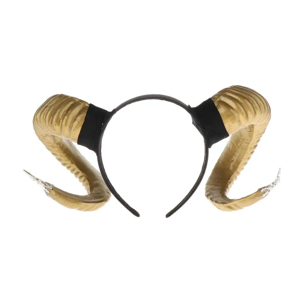Novelty Adult Ox Bull Devil Horn Headband Plastic Elastic Band Fancy Dress Accessory for Halloween Carnival Hen Night Party