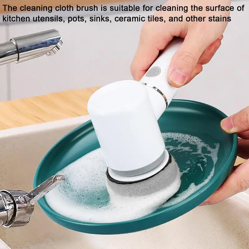 BUNUD – Spazzola Elettrica Spin Scrubber 2 In 1, Batteria 2000 MAh, 8 Testine, Impermeabile IPX7, Per Bagno E Cucina - 3