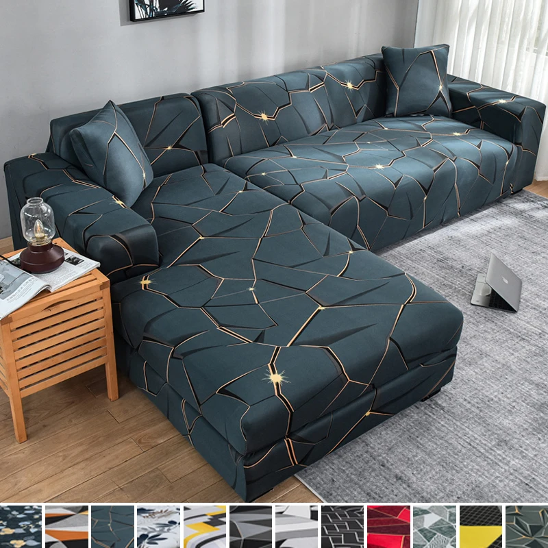 Elastic Sofa Cover for Living Room 1/2/3/4 Seater L-Shaped Corner Stretch for Couch Armchair chair cover sofa cover