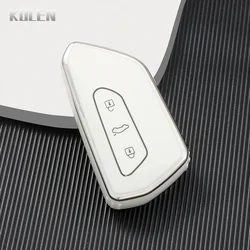 Premium TPU Car Remote Key Case Cover - 3 Button Protector (White only case)