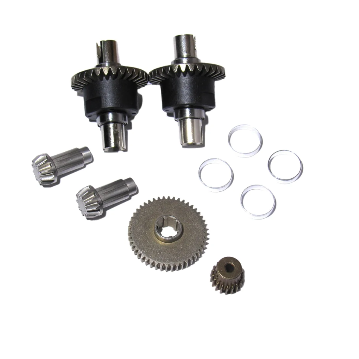 BAAU Metal Differential Upgrade Pinion Gears, Main Gear, Motor Gear, and Screw Set Part for 1:16 16101 16102 16103 RC Car