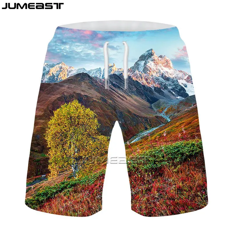 Jumeast Men Women Oversized Landscape Scenery Streetwear Shorts Trunks Board Shorts Beach Casual Sweatpants Summer Short Pants