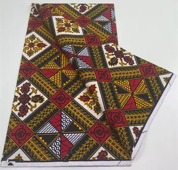 2025 100% Cotton Newest Block Real Wax Print Fabric African Ankara Wax Fabrics Soft Dutch Sewing Ghana Wax Fabric 1