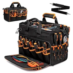 Enhanced Large Capacity Waterproof Tool Bag with Shoulder Strap - Wear - Resistant and Durable Design (00124)