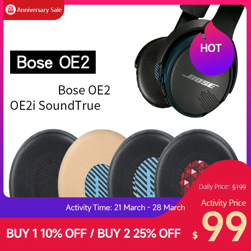 

1Pair Soft Foam Ear Cushions or Headband Cover Earpads for Bose SoundLink On Ear OE2 OE2i Headphones