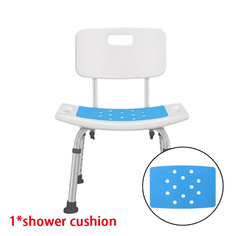 Non-slip Bath Chair Stool Cushion Height Adjustable Elderly Bath Tub Shower Chair Bench Stool Seat Safe Bathroom Accessories folding bath chair cushion