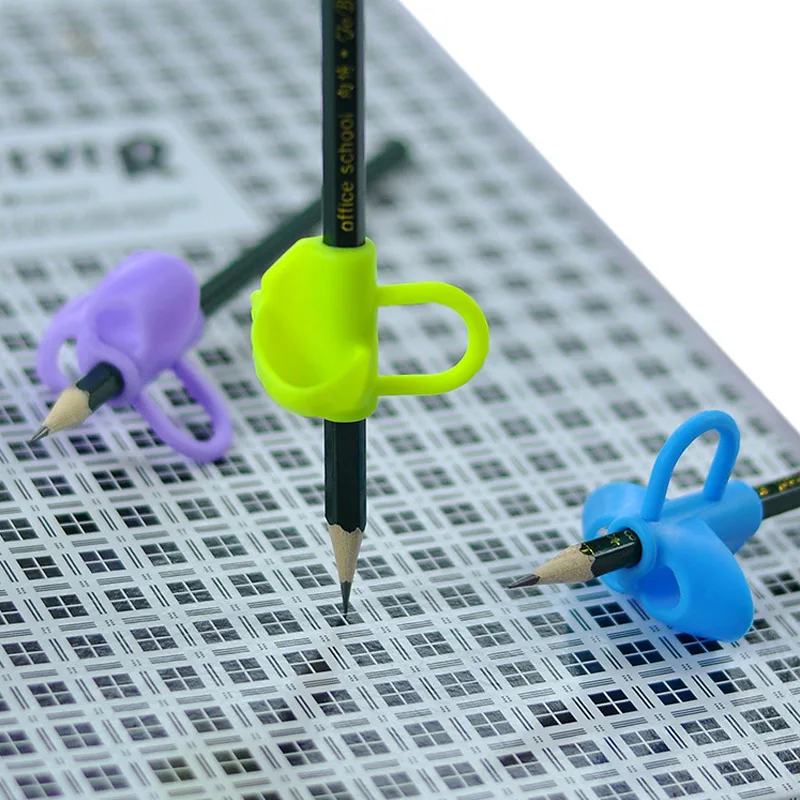 Pen Holder Pen And Brush Holder 1Pc Children Pencil Holder Correction Writing Hold Pen Grip Posture Tool Silicone writing posturecorrector Stationery 2530
