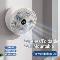 2024 Best Sellers 2IN1 Folding Desktop Fan Portable Air Conditioner Wall Mounted Fan Rechargeable With 3 Gears for Home Office 2