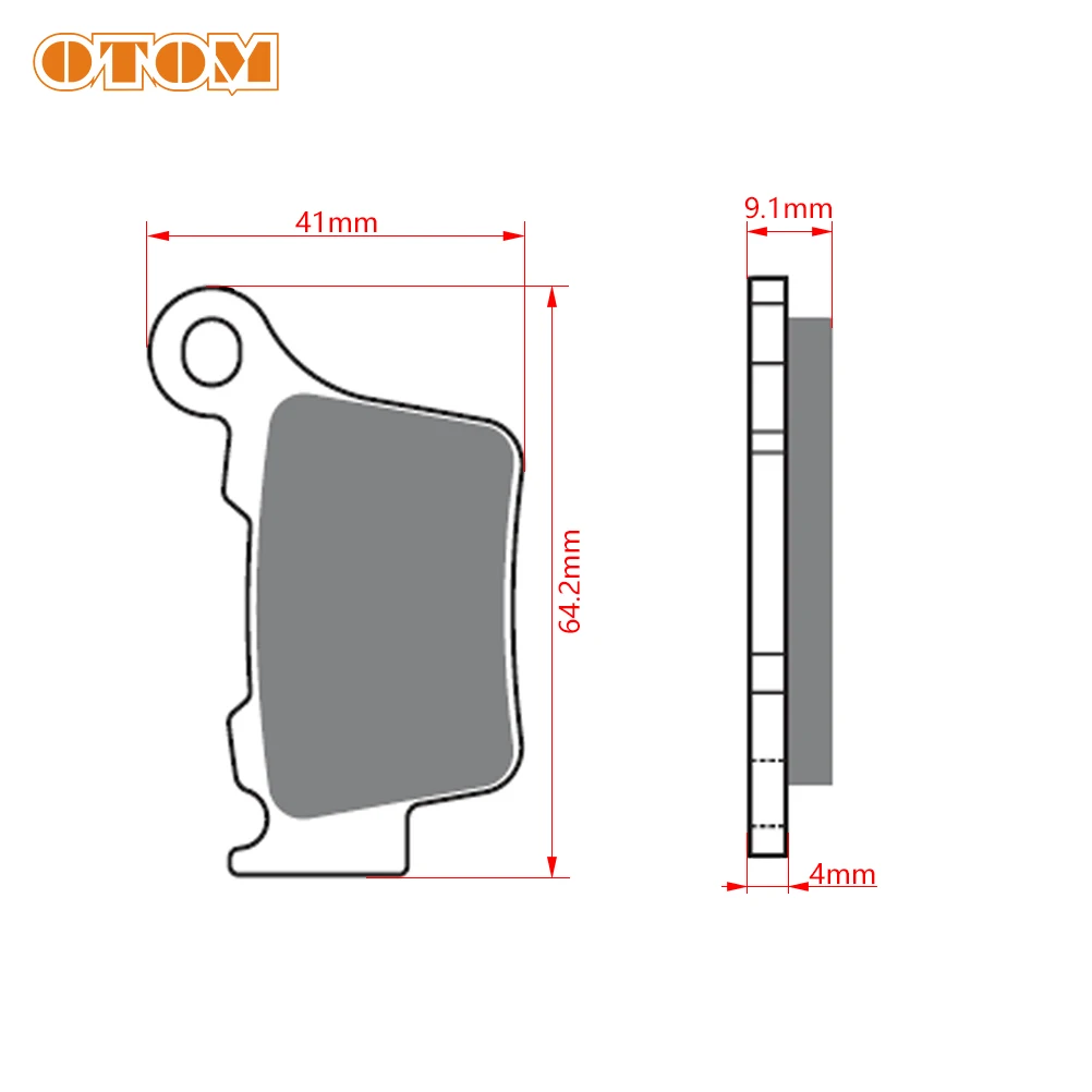OTOM Motorcycle Rear Brake Pads Motocross Dirt Bike Copper Base Brake Disc R04 For KTM HUSQVARNA SXF EXC-F EXC-R EXC TC TE FC FE