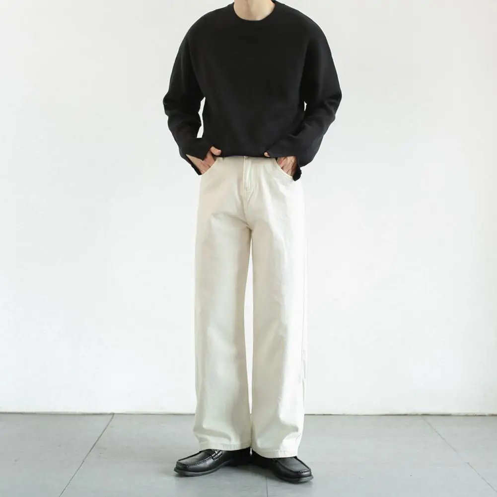 

Male Sweater Stylish Comfortable Button Decor Male Clothes Men Pullover Sweater Men Knitted Sweater