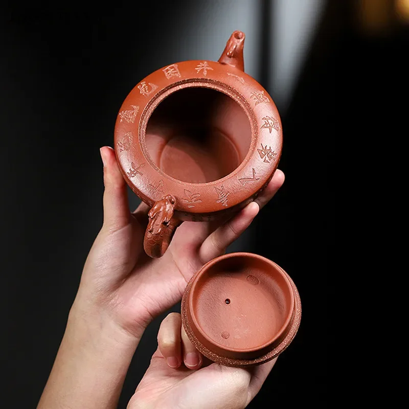300ml Authentic Yixing Purple Clay Tea Pot Handmade Filter Tea Infuser Chinese Zisha Tea Accessories High Grade Beauty Teapot