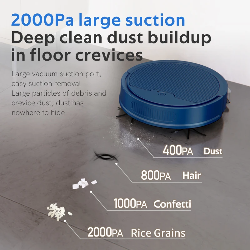Obowal Sweeping Robot Vacuum Cleaner APP Control Automatic Water Tank Sweep & Wet Mopping Vacuum Cleaner Mute Pet Hair For Home 5