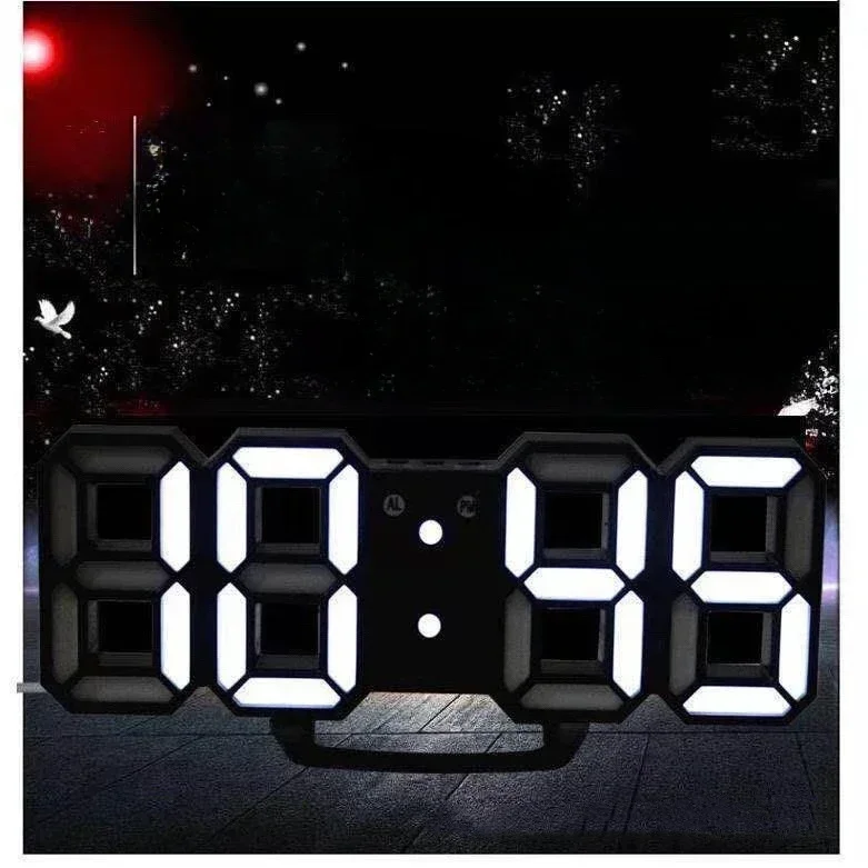 3D Wall Clock Led Digital Watches Hanging Decoration Home Decoration for Bedroom Decor Interior Room Night Light Mode Large
