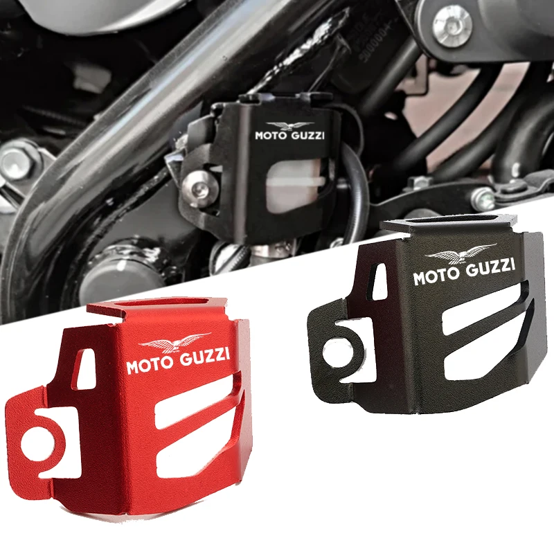 

CNC Motorcycle Rear Brake Fluid Cover Reservoir Guard Cover Protective For MOTO GUZZI V100 2023 V85TT 2022 V 85 TT 2021 2024