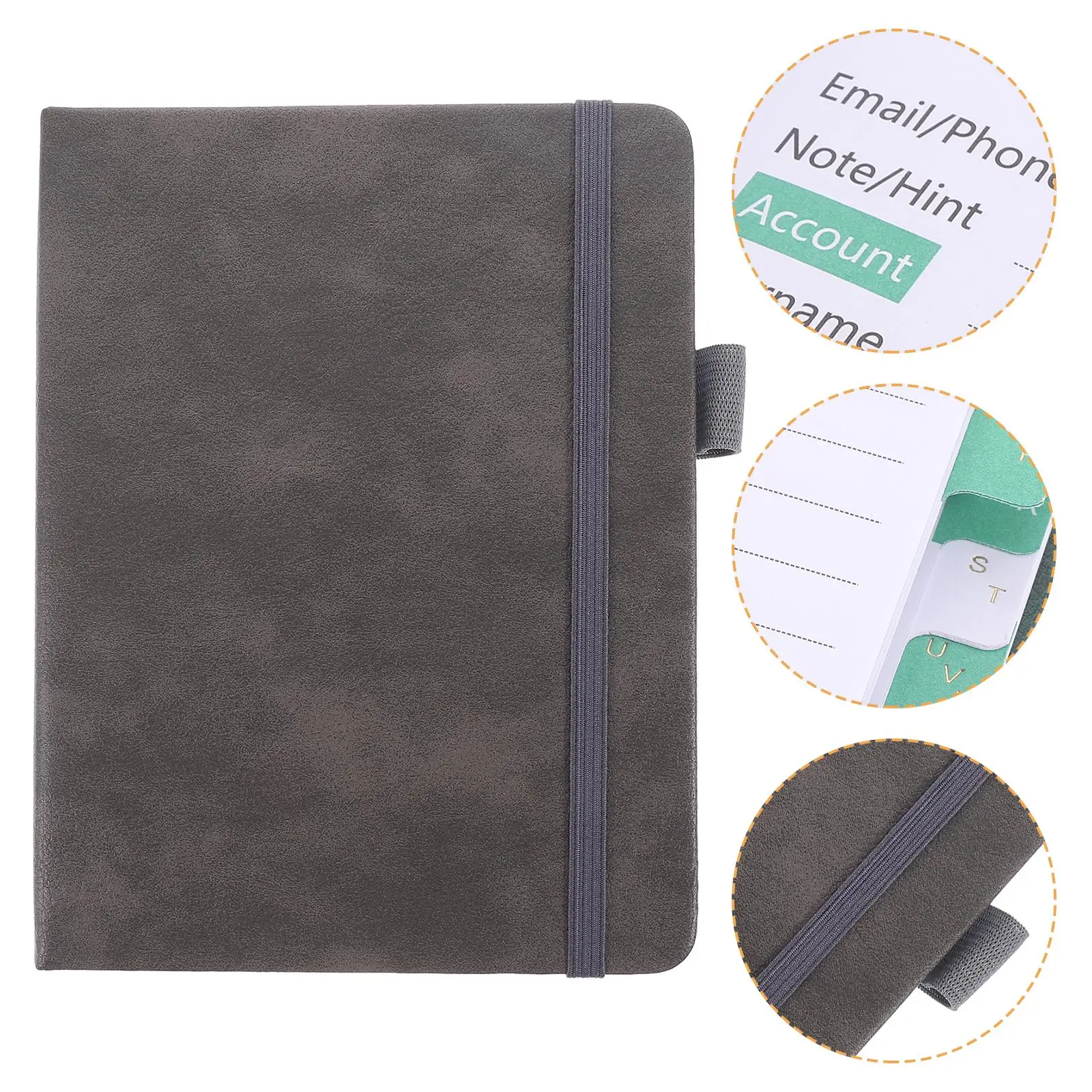 Book for Phone Numbers Mini Small Hardcover Office Address Organizer Portable Faux Pu