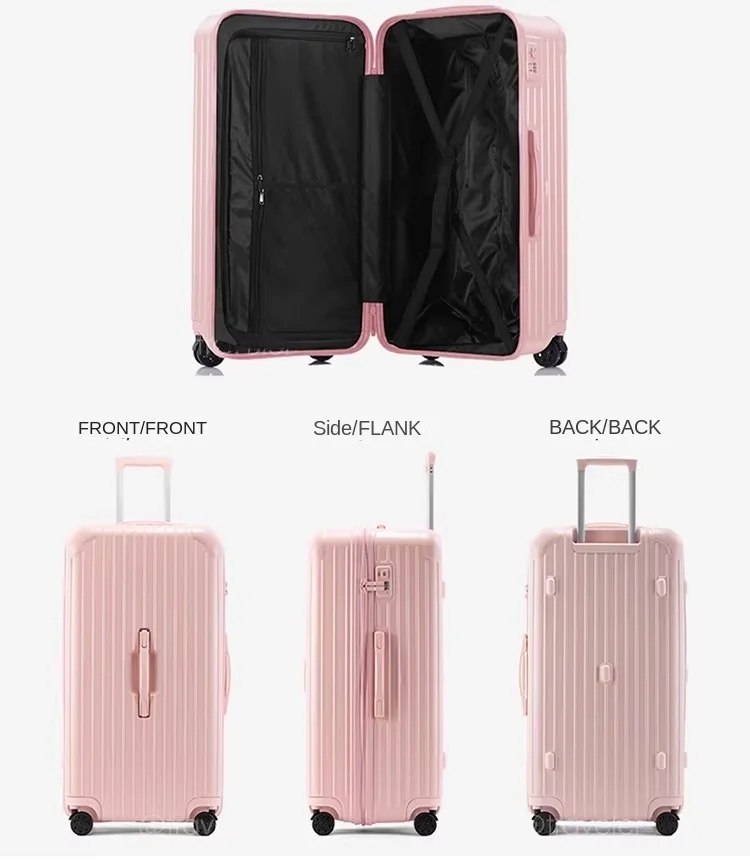 Valise à roulettes de grande capacité, roue universelle, PC, mot