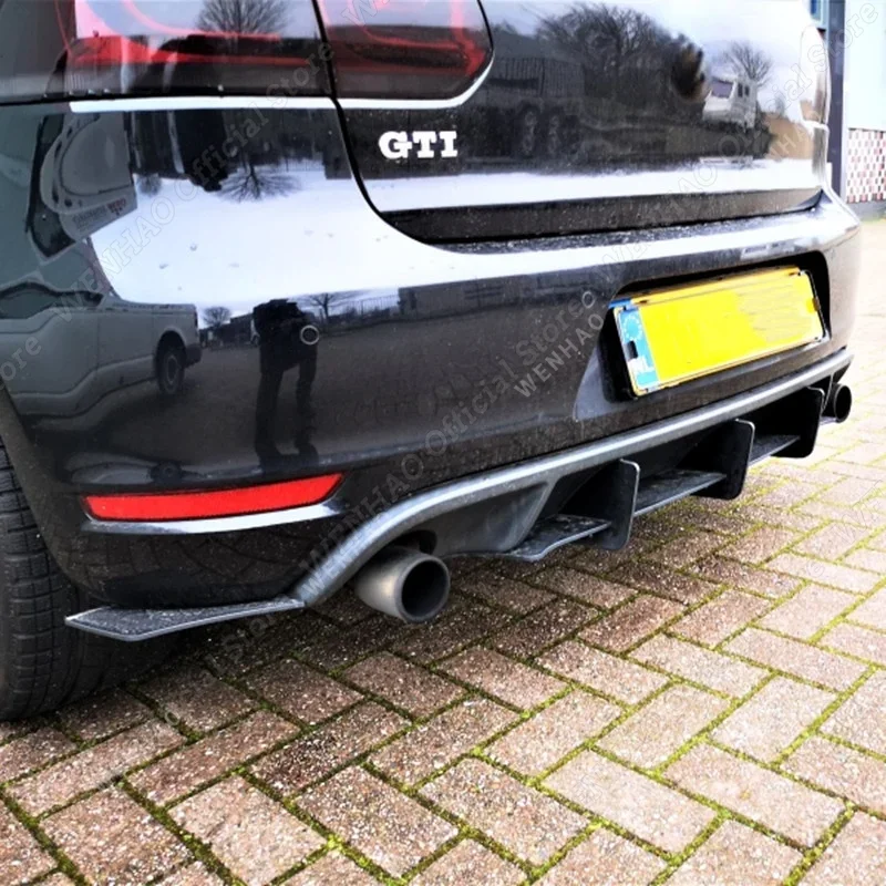 Für Volkswagen VW Golf MK VI GTI 6 GTI Golf MK6 GTI Auto Hinten Stoßstange  Diffusor Flagge Spoiler Splitter Zubehör trim 2,0 GTI 5K1