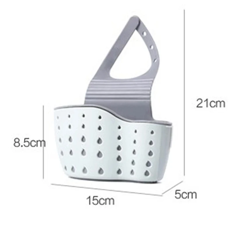 Kitchen Sink Holder Hanging Drain Basket Adjustable Soap Sponge Shelf Organizer Bathroom Faucet Holder Rack Kitchen Accessories - 6