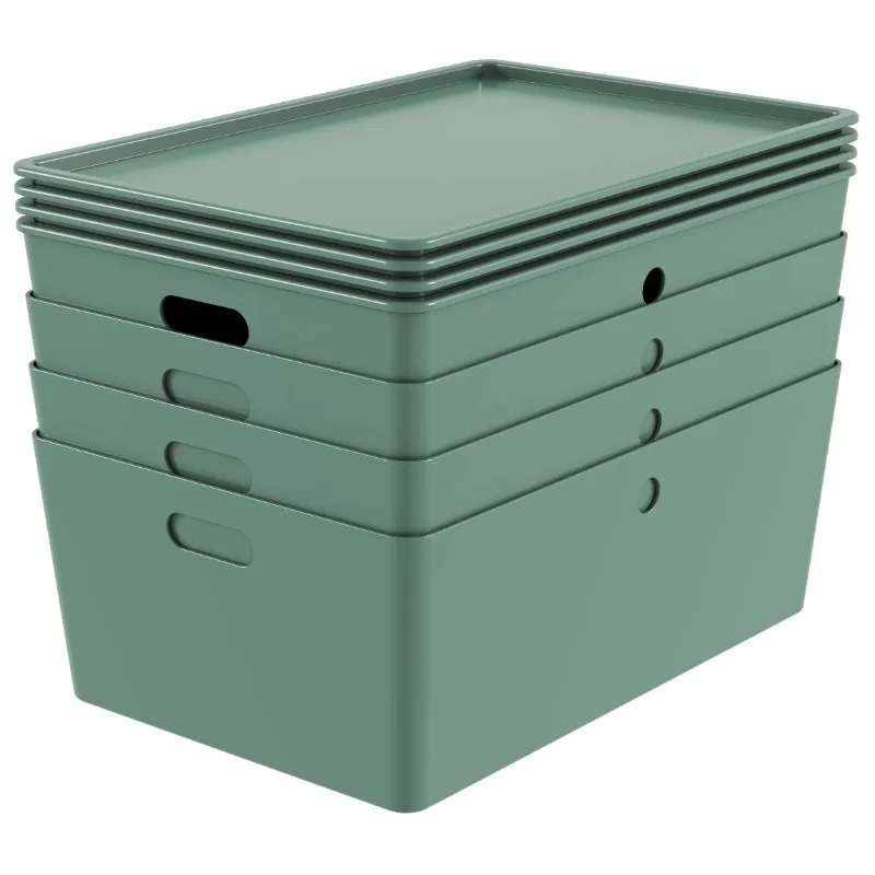 

Bella Storage Solution X-Large Thyme Plastic Lidded Storage Set of 4