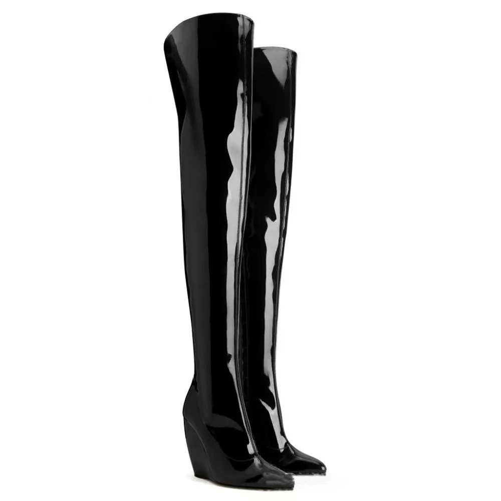 

2023 Autumn/Winter Fashion Women's High Slipsole Cusp Side Zipper Over The Knee Boots Sexy Sewing Thread