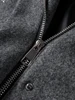Beading Luxurious Chic Coat Women Loose Single Breasted Stand Collar Pocket Woolen Outwear 2024 Winter Snowflake Sequins Jackets 5