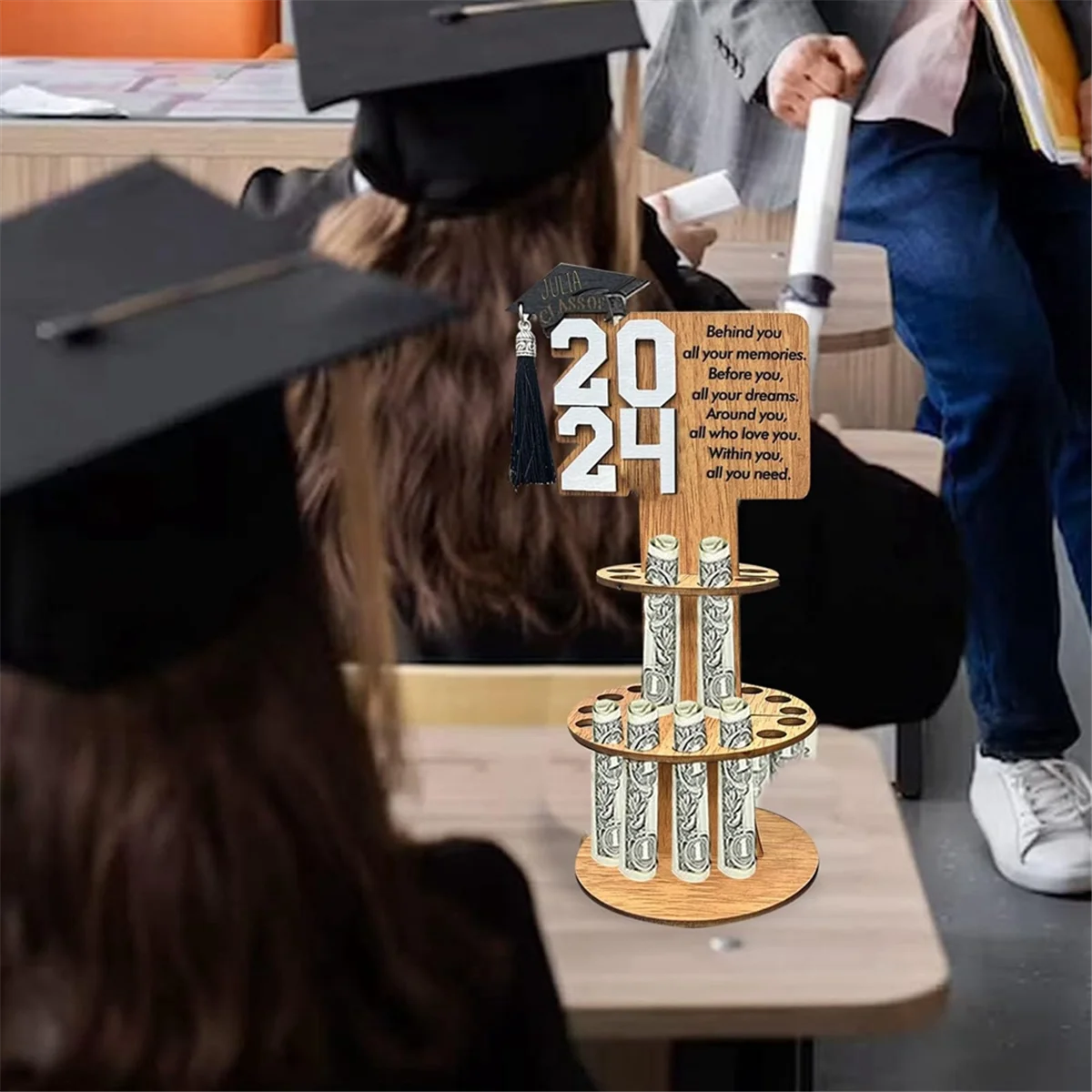 New Graduation Gift Money Holder Congratulation Card Holder Money Cake for Graduation Party Gift Cake-A