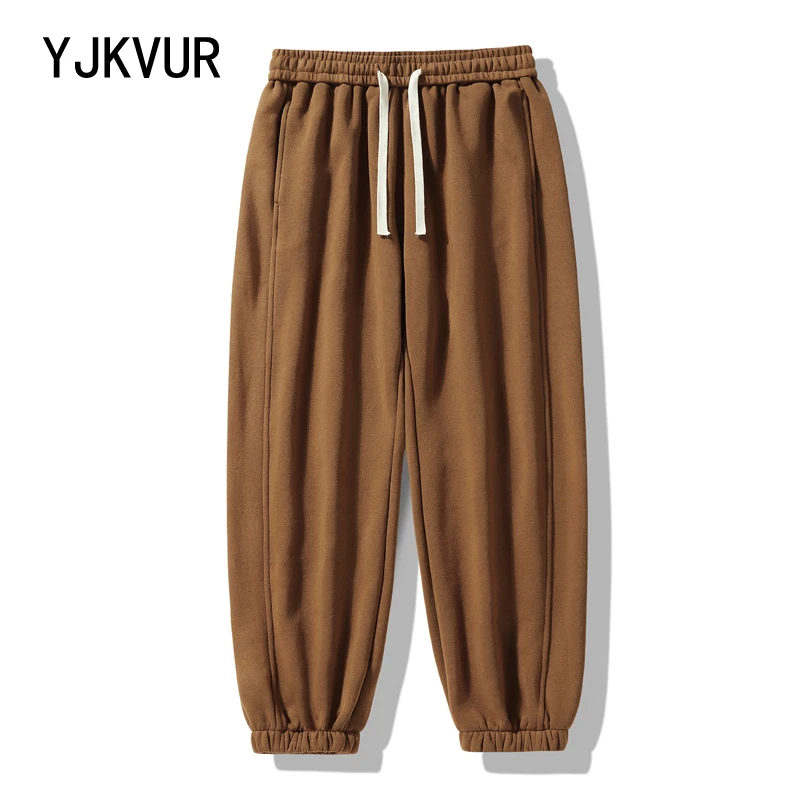 YJKVUR High Standard 2024 Spring New Sweatpants Men Sports Joggers Running Oversize Trouser Drawstring Athletic Workout Pants